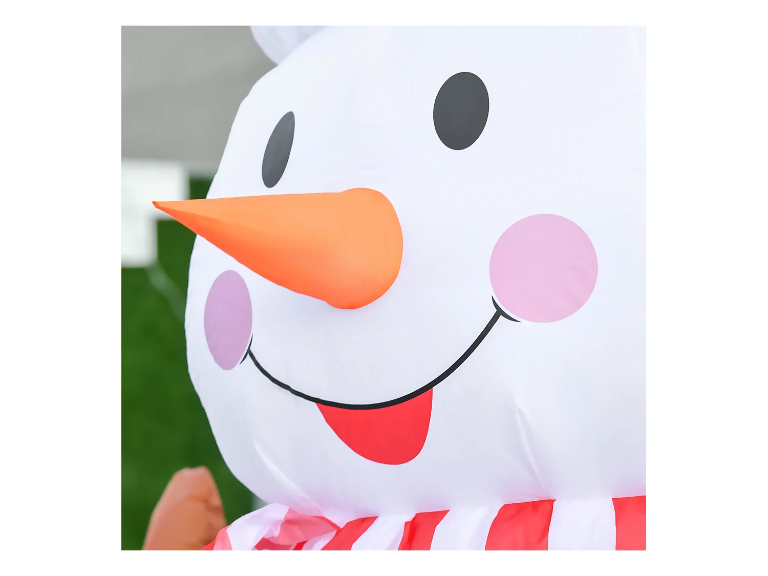 Pupazzo di neve gonfiabile con cappello 240cm luci led bianco