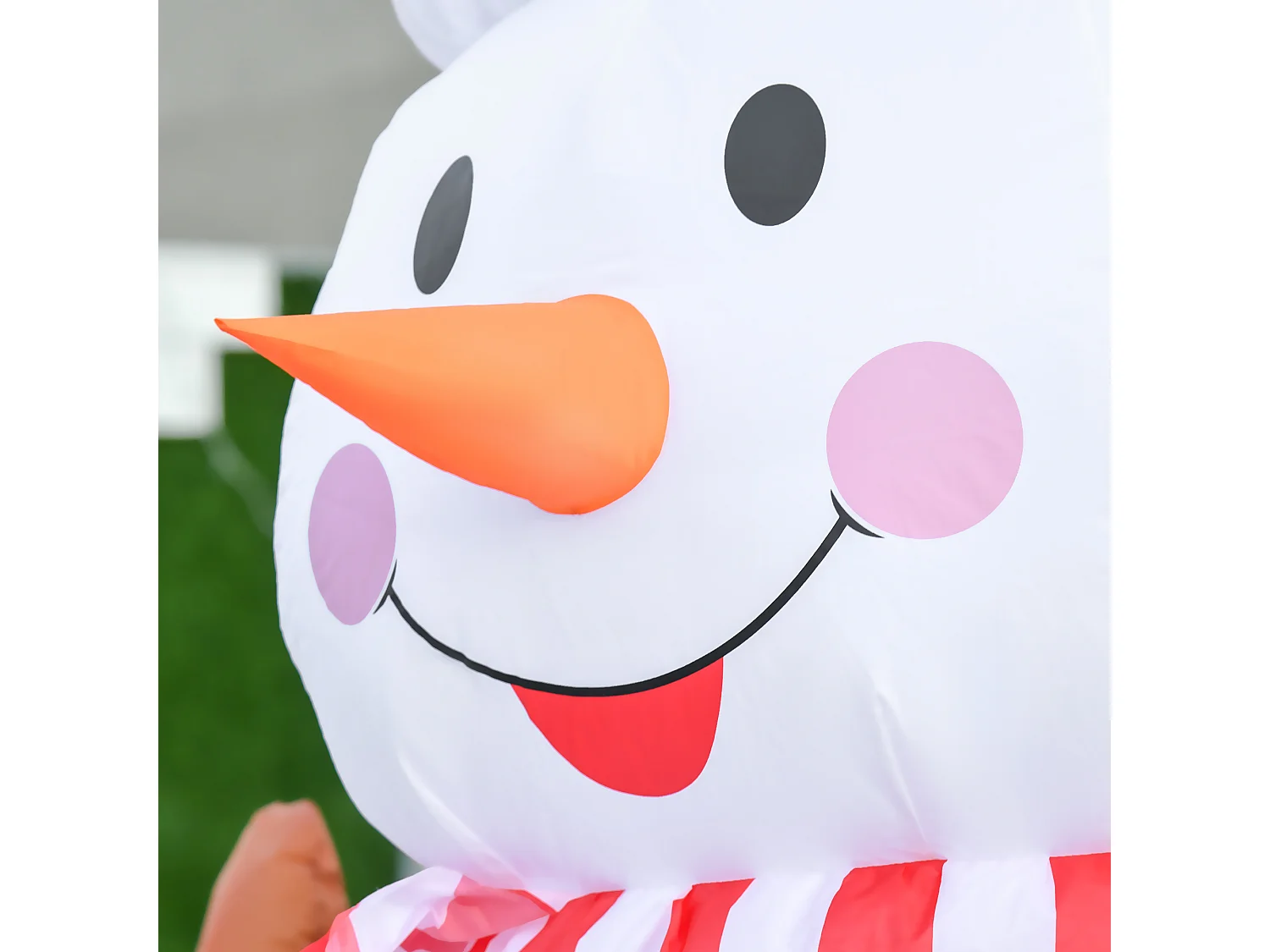 Pupazzo di neve gonfiabile con cappello 240cm luci led bianco