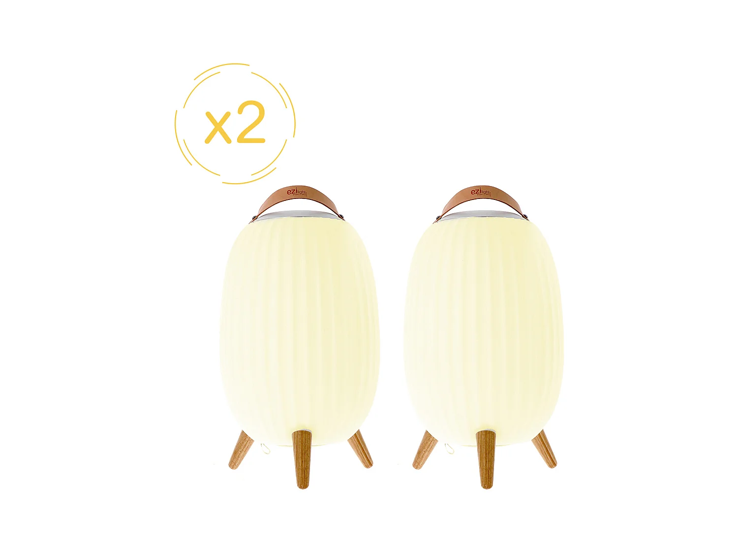 Lanterne nomade musicale EZIlight® Ambiant L - Pack de 2 lampes