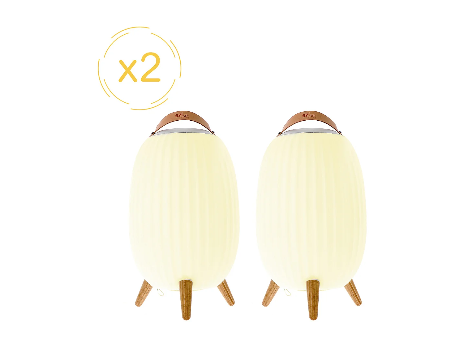 Lanterne nomade musicale EZIlight® Ambiant L - Pack de 2 lampes