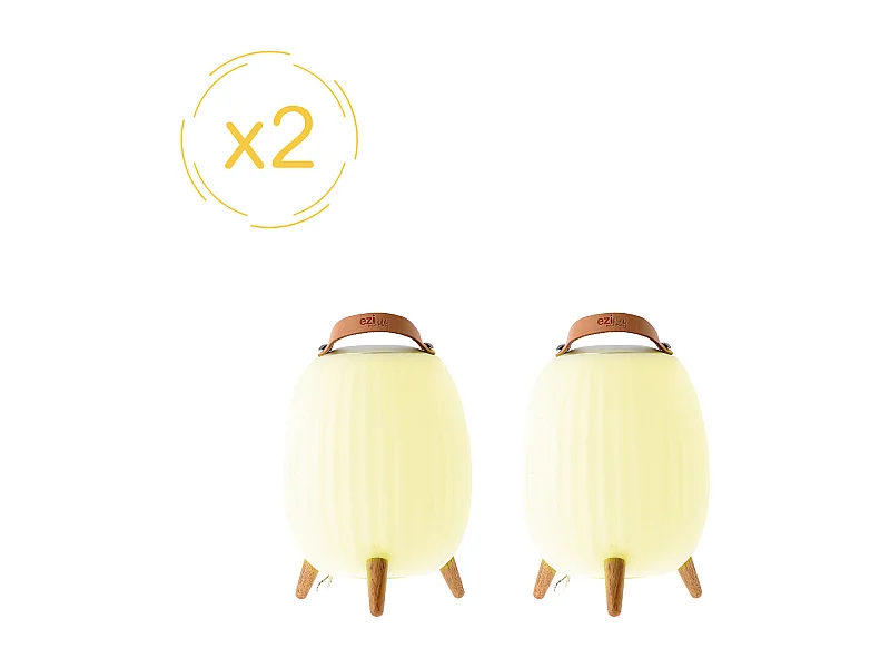 Lanterne nomade musicale EZIlight® Ambiant M - Pack de 2 lampes
