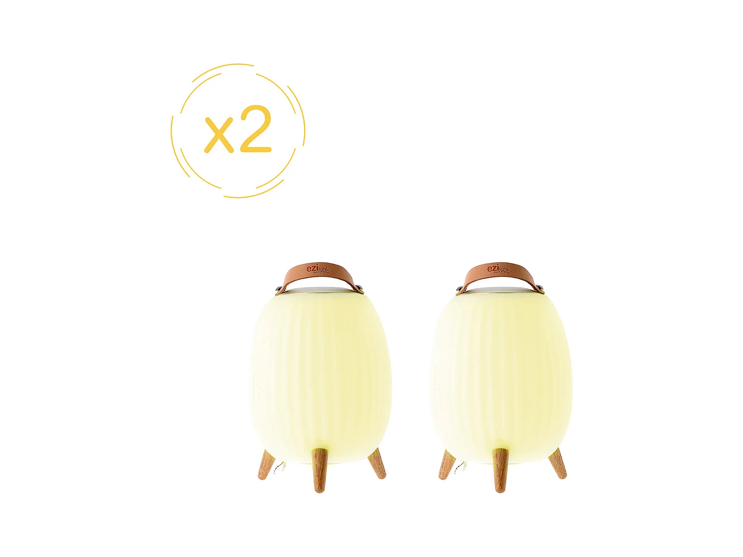 Lanterne nomade musicale EZIlight® Ambiant M - Pack de 2 lampes