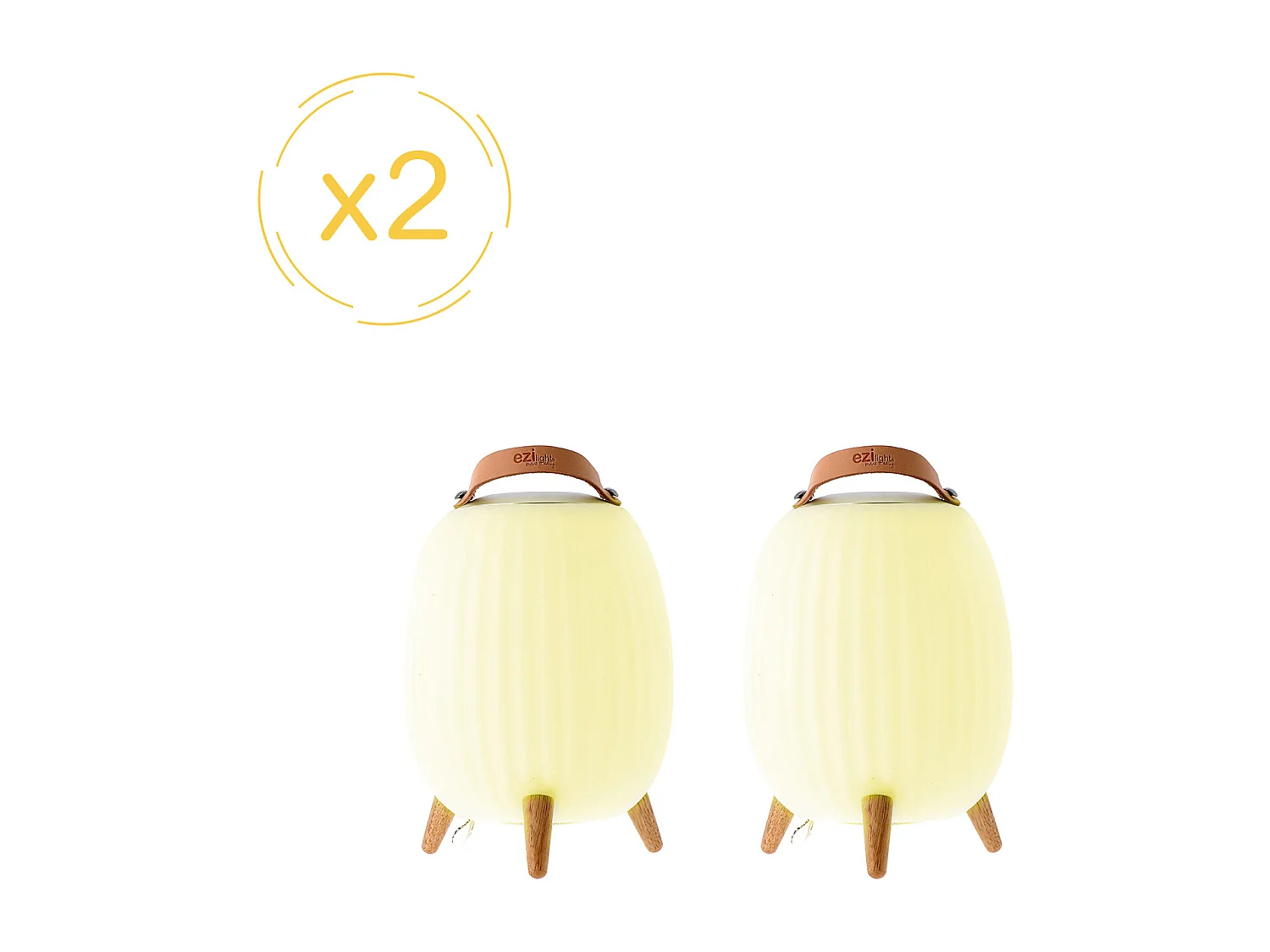 Lanterne nomade musicale EZIlight® Ambiant M - Pack de 2 lampes