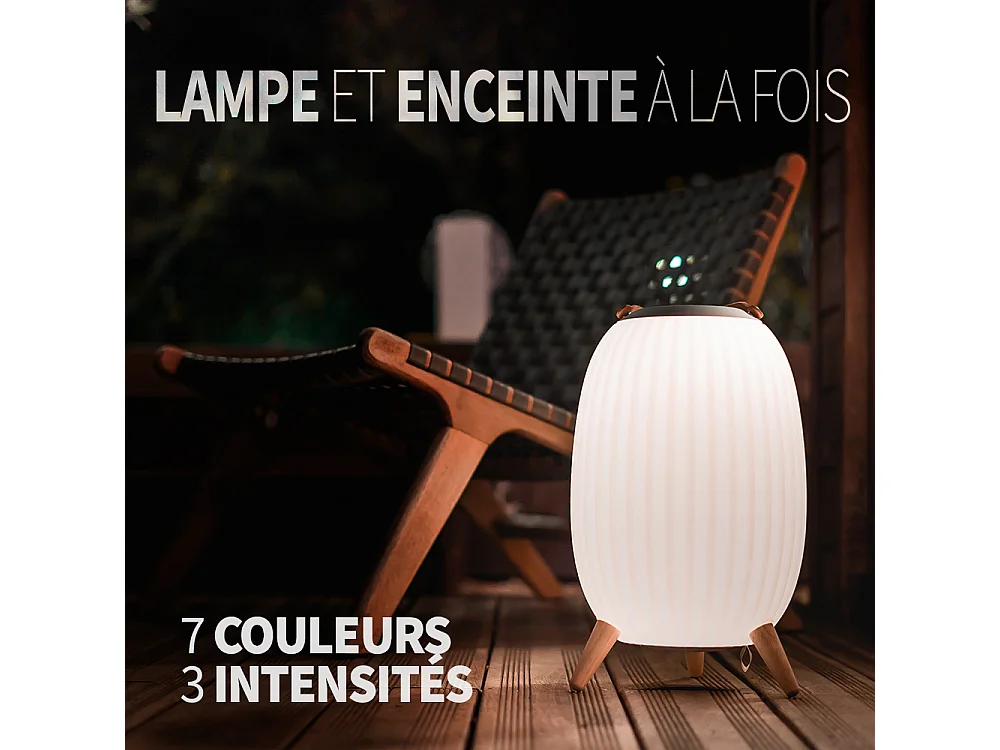 Draagbare lantaarn EZIlight® Ambiant L wit Bluetooth 60W IP65 waterdicht 3 lichtmodi 250LM draadloos