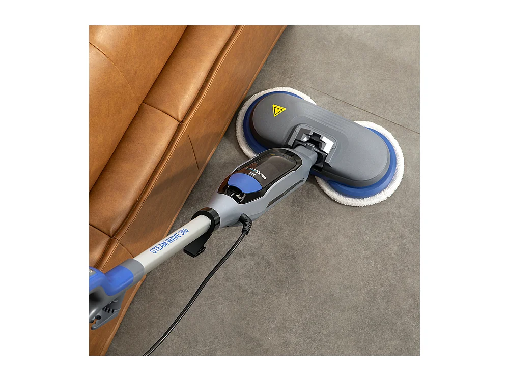 Balai 2 en 1 : Nettoyeur Vapeur / Cireuse de Parquet eziclean® Steam Wave 360