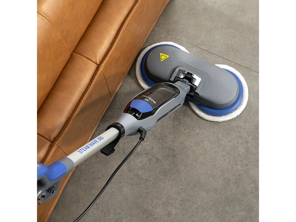 Balai 2 en 1 : Nettoyeur Vapeur / Cireuse de Parquet eziclean® Steam Wave 360