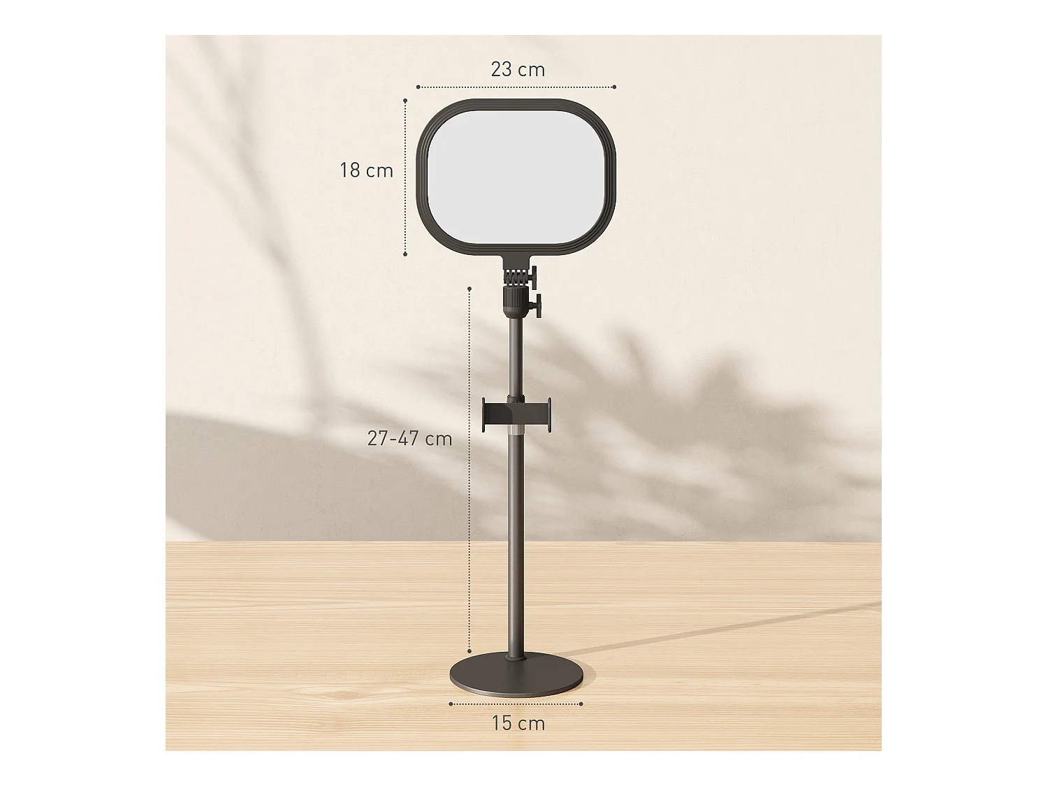 Lampada da scrivania led con porta cellulare e luce regolabile nero