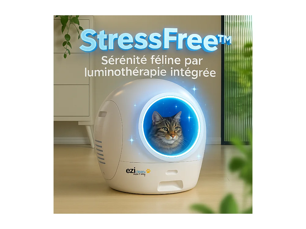 Litière autonettoyante connectée - maison de toilette pour chat eziclean® CATBOT K10i
