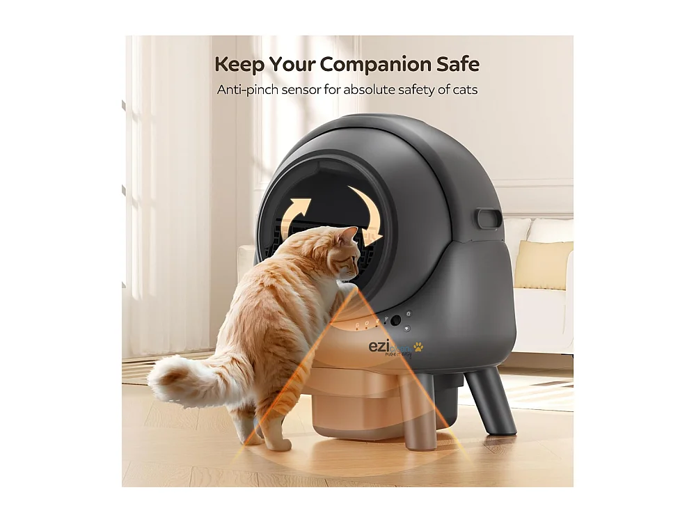 Litière autonettoyante connectée - maison de toilette pour chat eziclean® CATBOT K6i