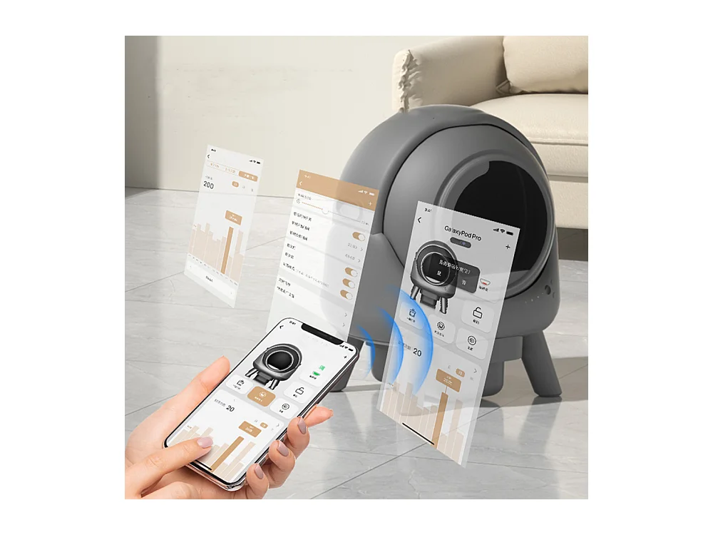 Litière autonettoyante connectée - maison de toilette pour chat eziclean® CATBOT K6i