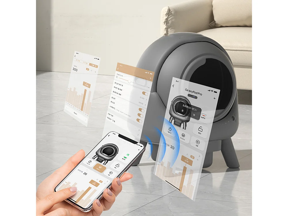 Litière autonettoyante connectée - maison de toilette pour chat eziclean® CATBOT K6i