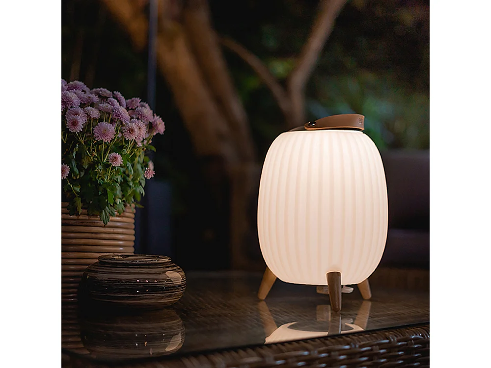 Draagbare lantaarn EZIlight® Ambiant M wit Bluetooth waterdicht IP65 25W 3 lichtmodi 150 LM draadloos