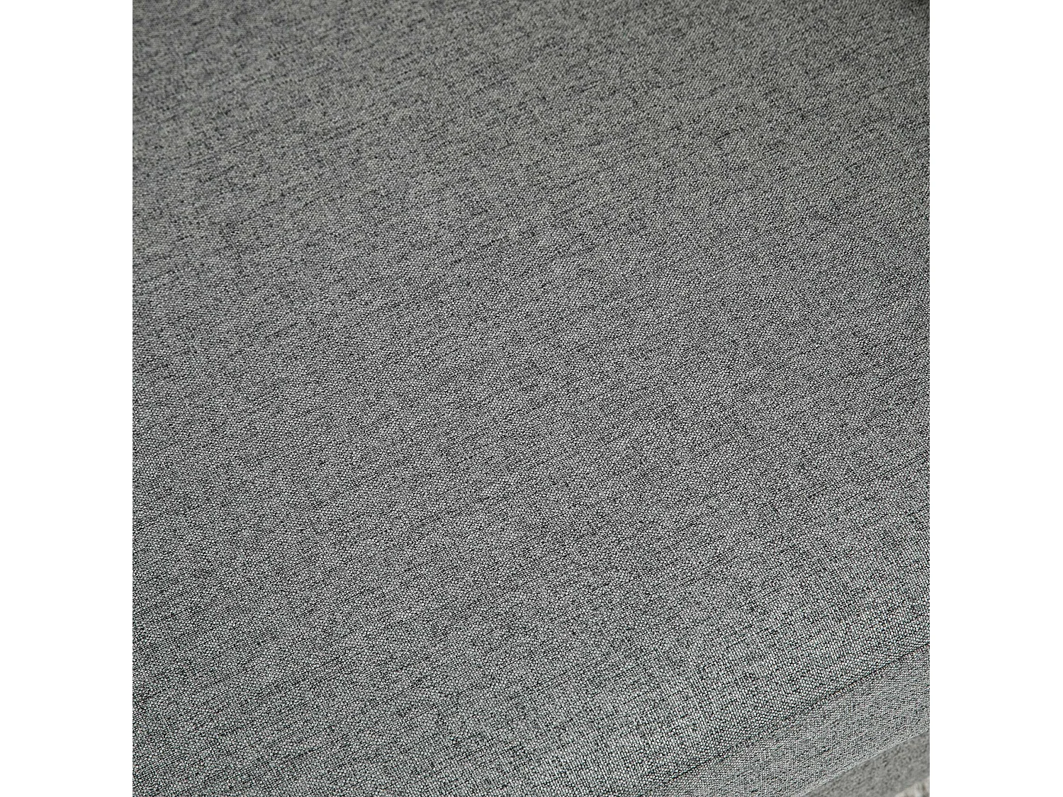 Divano 2 posti linea moderna e compatta in lino grigio e legno