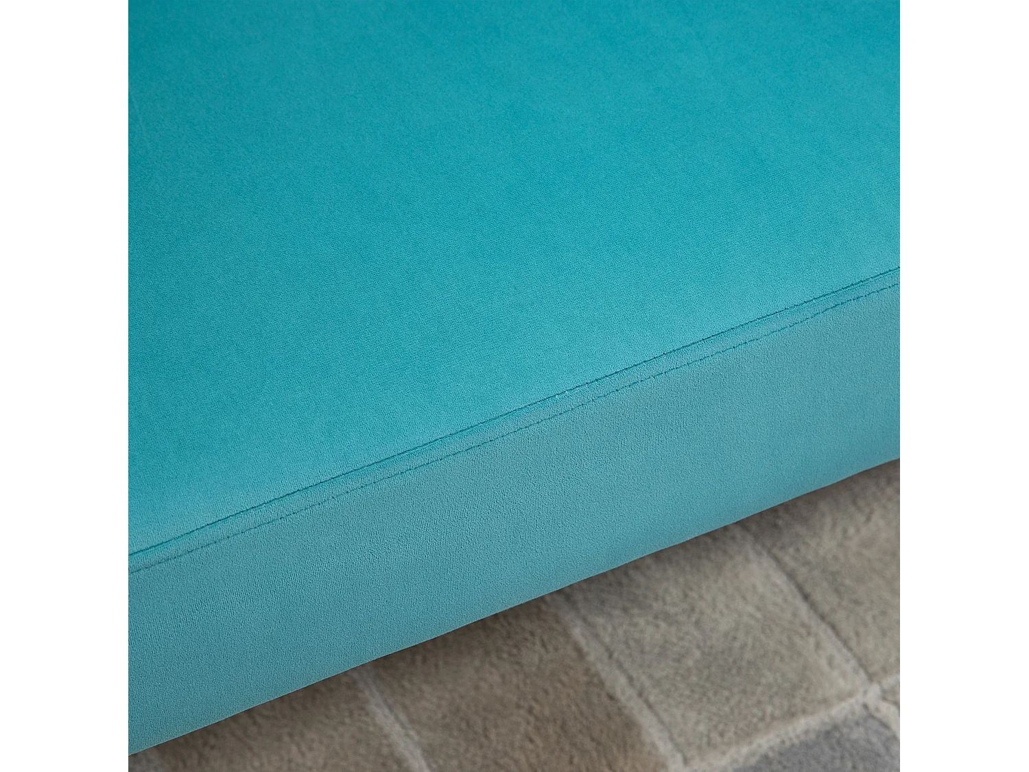 Divano 2 posti in velluto con schienale a conchiglia verde