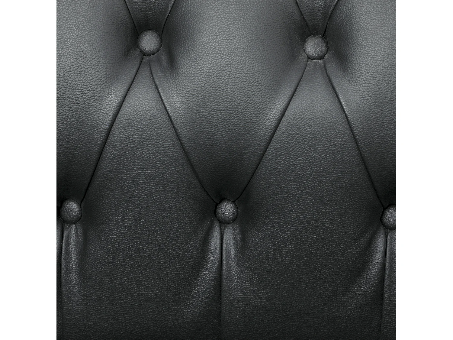 Poltrona da salotto chesterfield in finta pelle pu nero