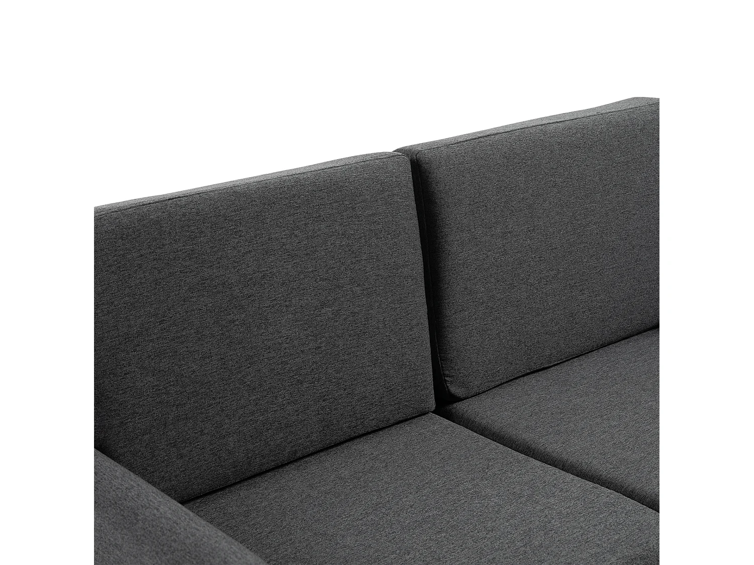 Divano a 2 posti con cuscini da salotto lino grigio scuro