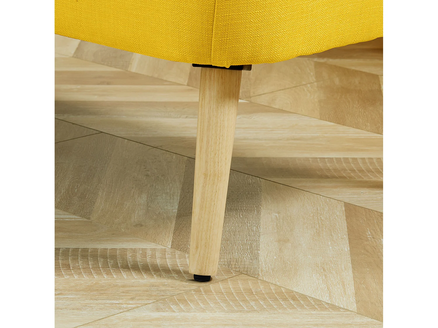 Divano 2 posti moderno senza braccioli in tessuto giallo