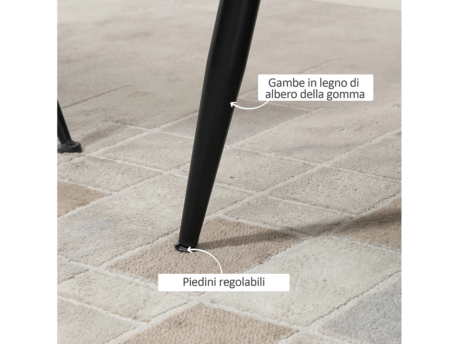 Divano 2 posti in velluto con schienale a conchiglia grigio