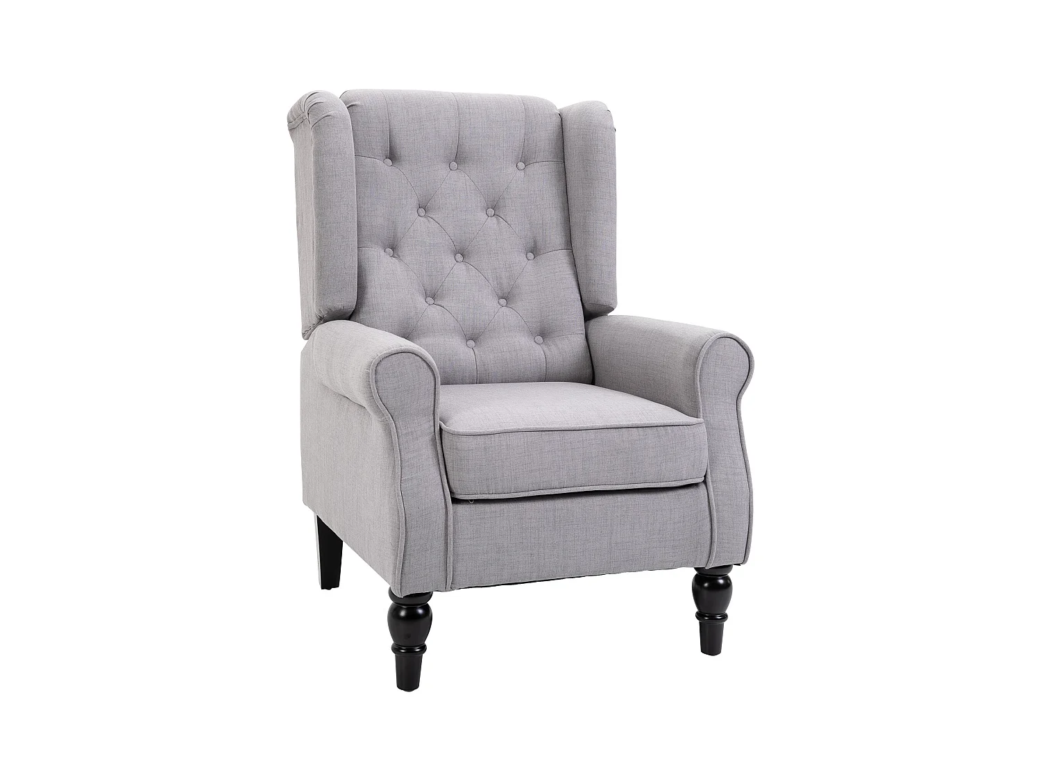 Poltrona grigia con ampia seduta e cuscini sfoderabili grigio