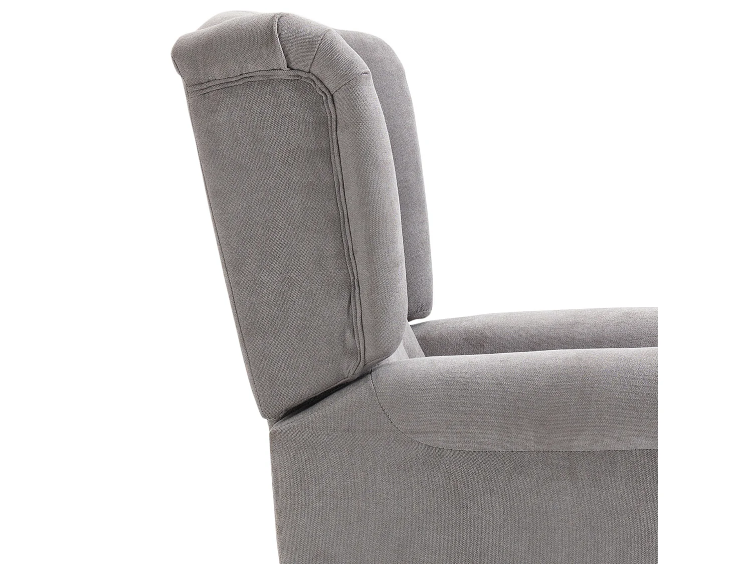 Poltrona grigia con ampia seduta e cuscini sfoderabili grigio