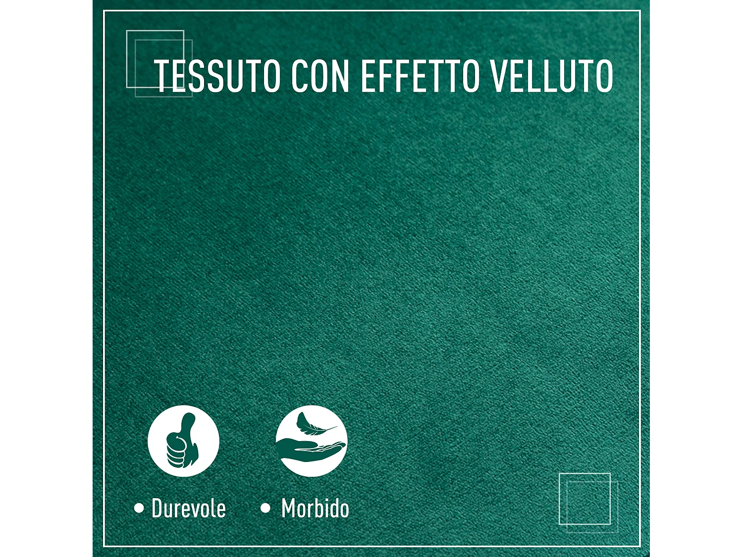 Poltrona da salotto in velluto verde con solida struttura in legno