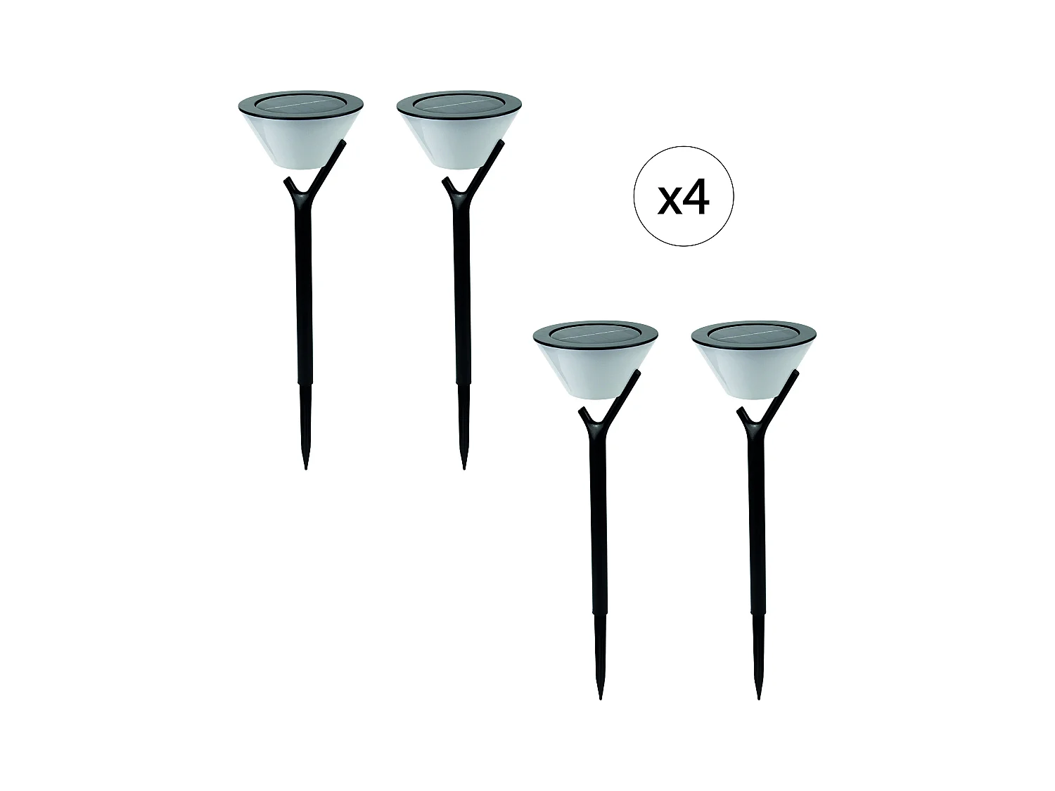 Balise solaire EZIlight® Solar peaky cup lot de 4