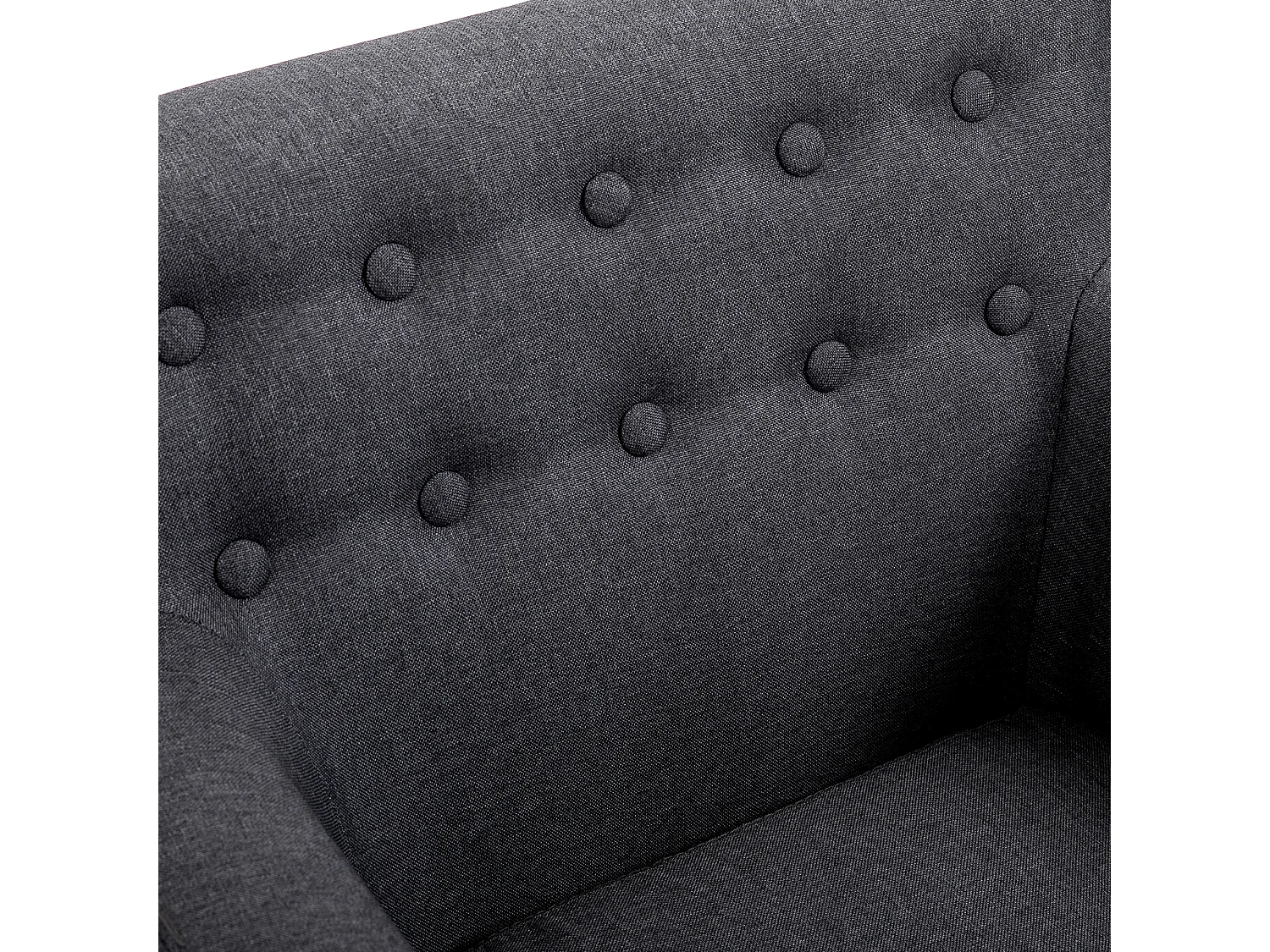 Poltrona moderno da salotto in tessuto grigio scuro