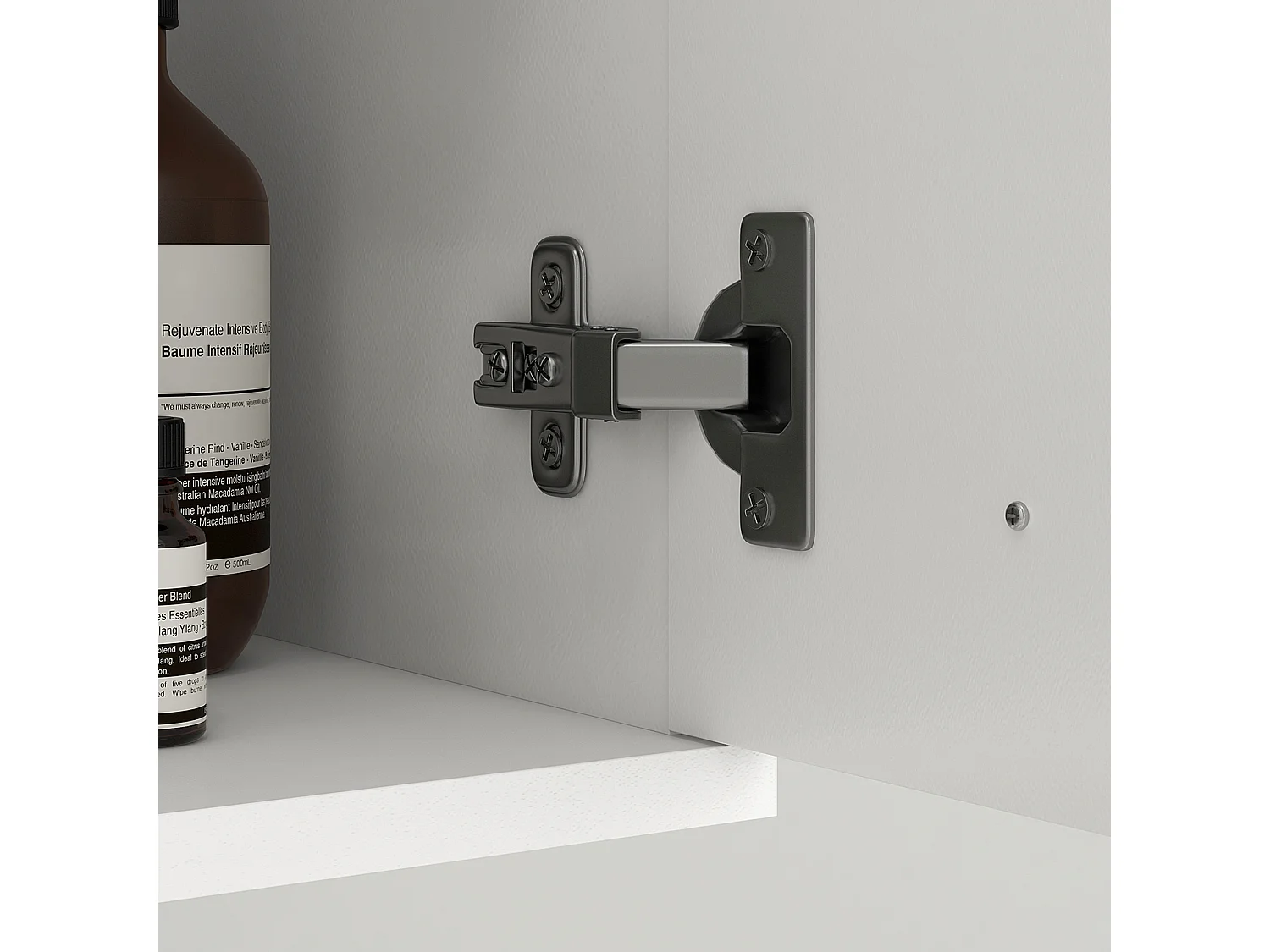 Mobile bagno sospeso con lavabo a 2 ante bianco lucido