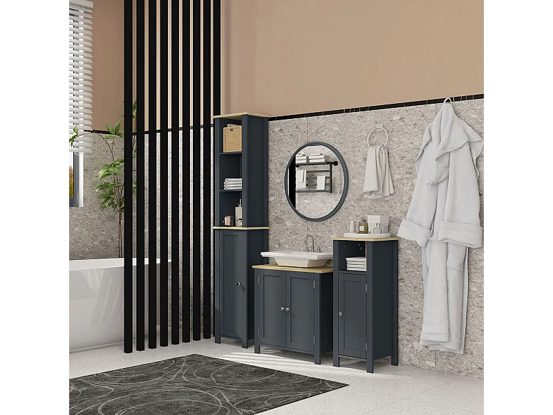 Mobile sottolavabo a 2 ante con ripiano interno regolabile