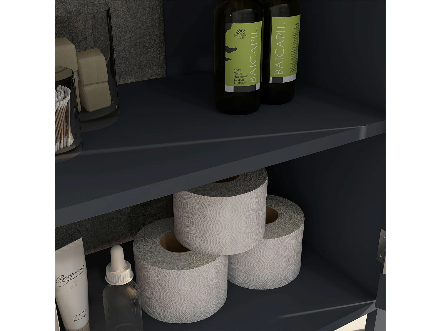 Mobile sottolavabo a 2 ante con ripiano interno regolabile