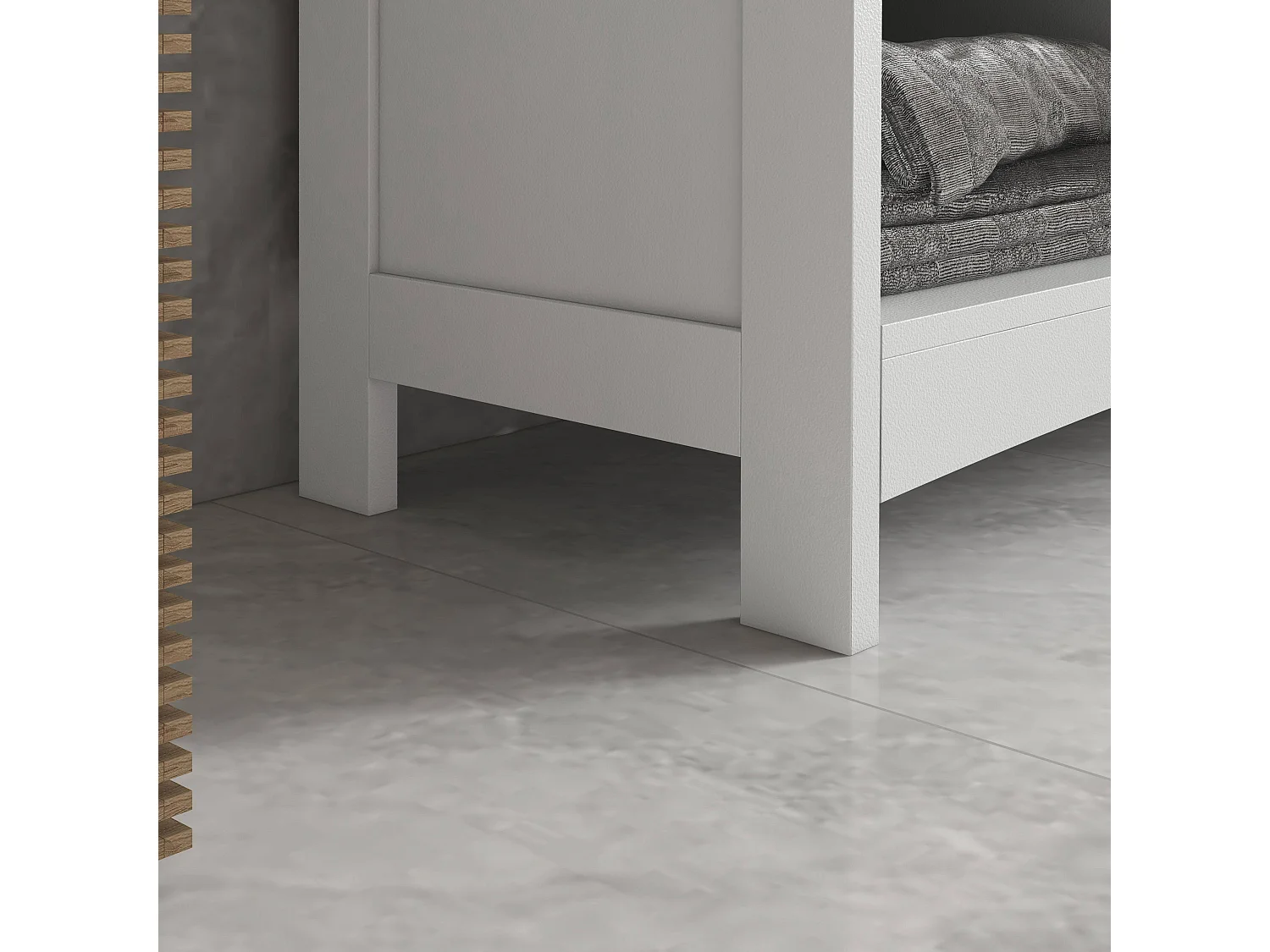 Mobile sottolavabo con armadietto 2 ante e 3 ripiani bianco