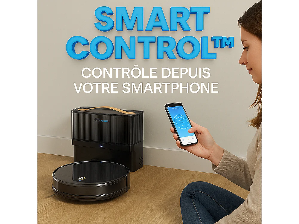Robot aspirateur laveur connecté eziclean® I-Bot Z5 EVO