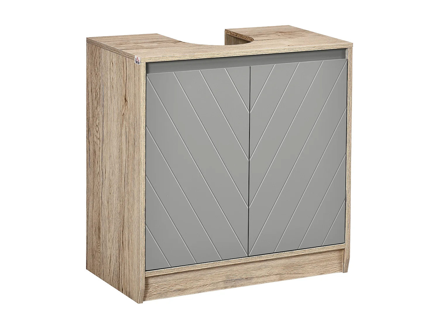 Armadietto sottolavabo con ante e mensole in mdf multicolore