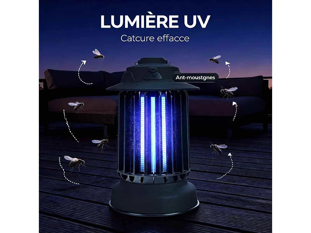 Piège à moustique d'extérieur auto-nettoyant EZIlight® Mosquito Garden MG 10 Black