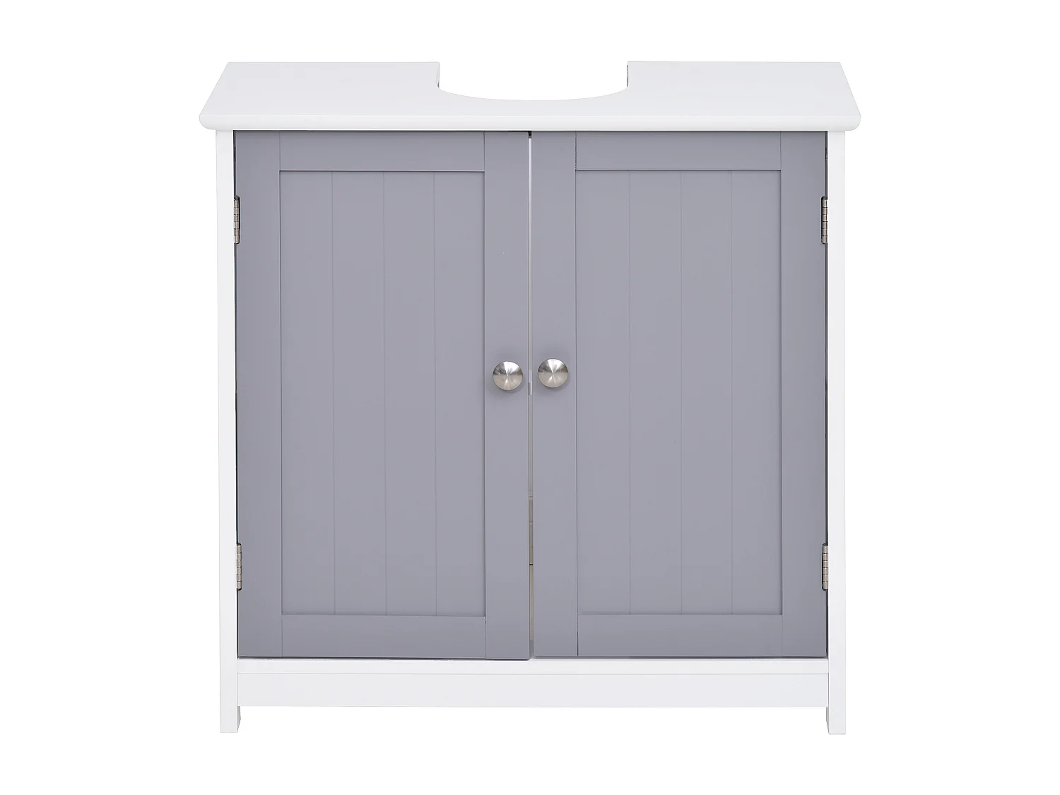 Mobile sotto lavabo bagno 2 ante e mensola in mdf 60x30x60cm