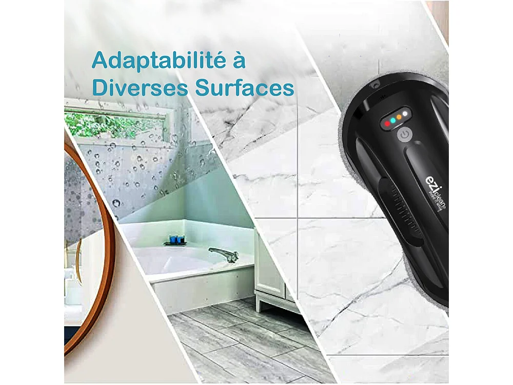 Fensterputzroboter eziclean® Windobot S4 Plus Verbunden mit Navigation Navig+ und Partikelabscheider EZIVAC