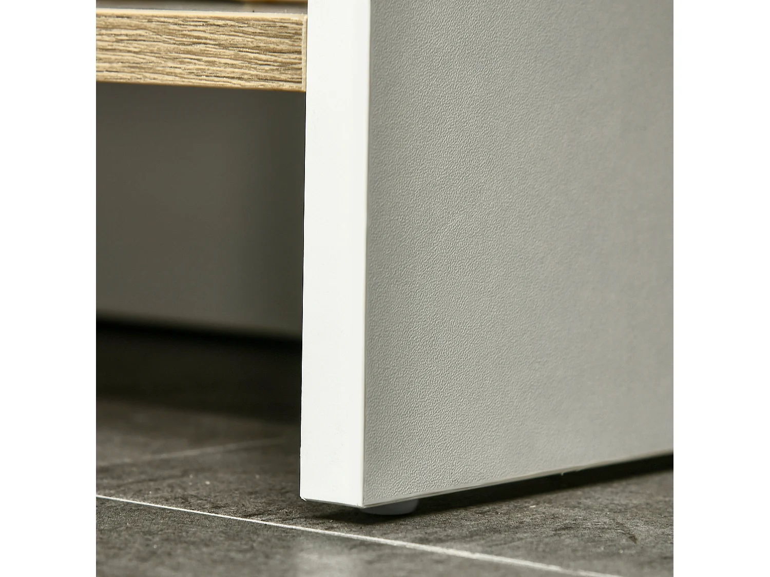 Mobile bagno sottolavabo in legno con armadietto e 2 mensole