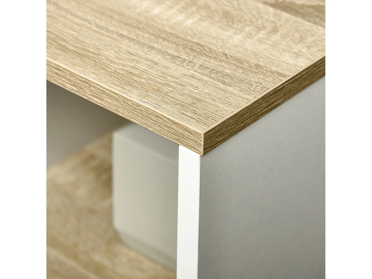 Mobile bagno sottolavabo in legno con armadietto e 2 mensole