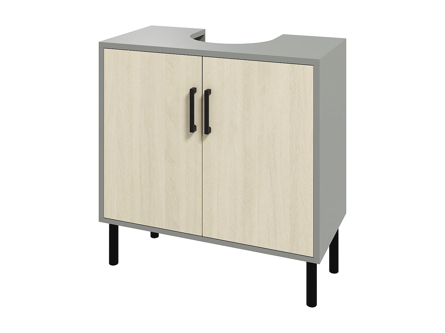 Mobile bagno sottolavabo con armadietto in truciolato