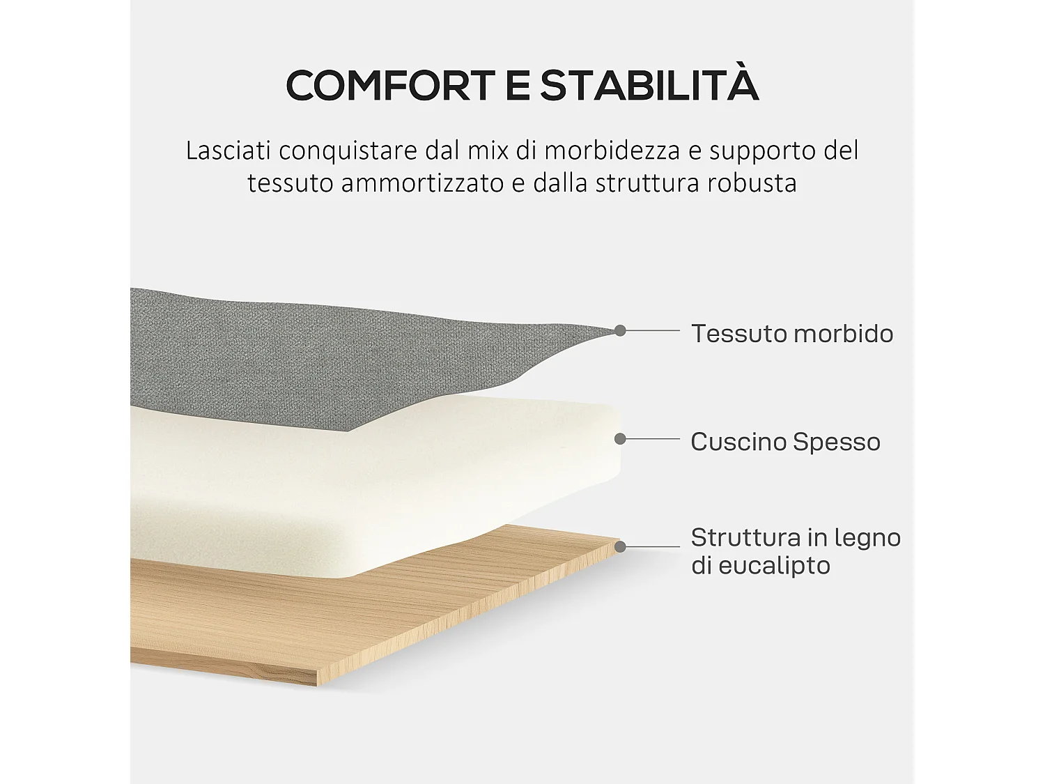 Divanetto 2 posti vellutato con vano portaoggetti inferiore grigio