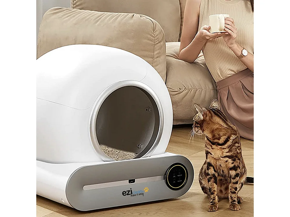 Litière autonettoyante connectée - maison de toilette pour chat eziclean® CATBOT K8i