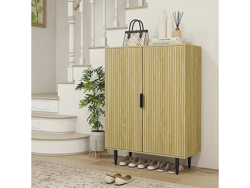 Scarpiera moderna per 15 paia di scarpe con 4 ripiani regolabili