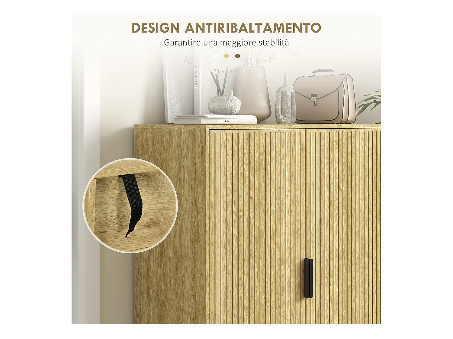 Scarpiera moderna per 15 paia di scarpe con 4 ripiani regolabili