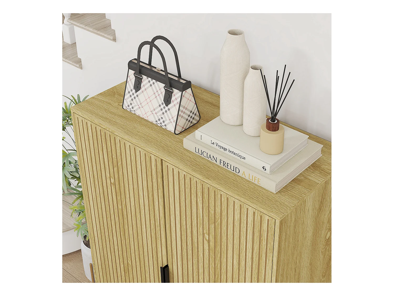 Scarpiera moderna per 15 paia di scarpe con 4 ripiani regolabili