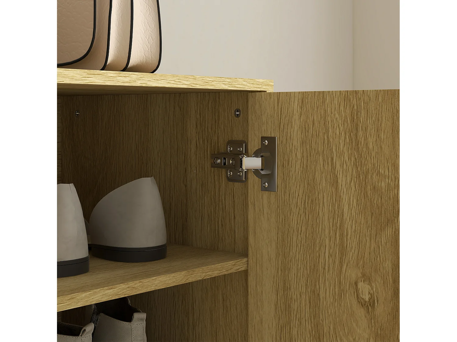 Scarpiera moderna per 15 paia di scarpe con 4 ripiani regolabili