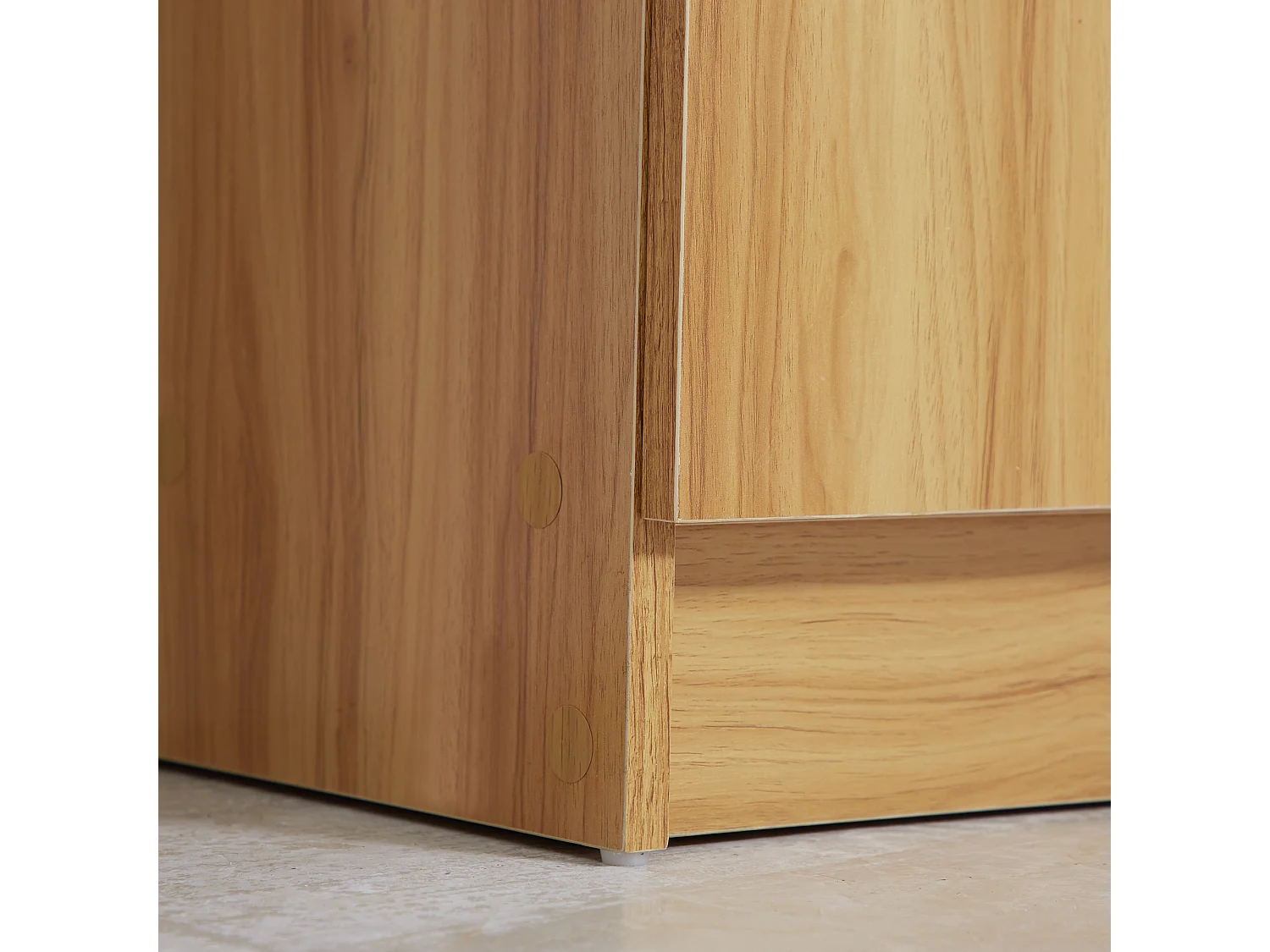 Armadio scarpiera salvaspazio e moderna in legno marrone chiaro