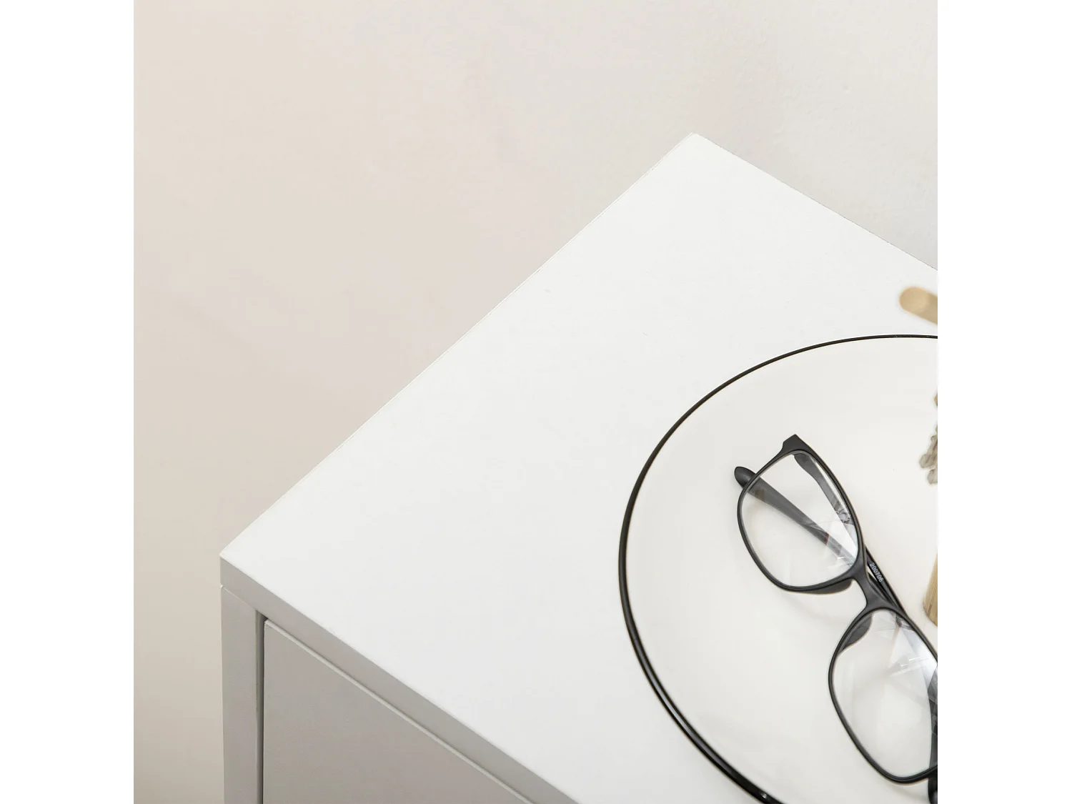 Mobile scarpiera 12 paia con 2 ante a ribalta e cassetto bianco