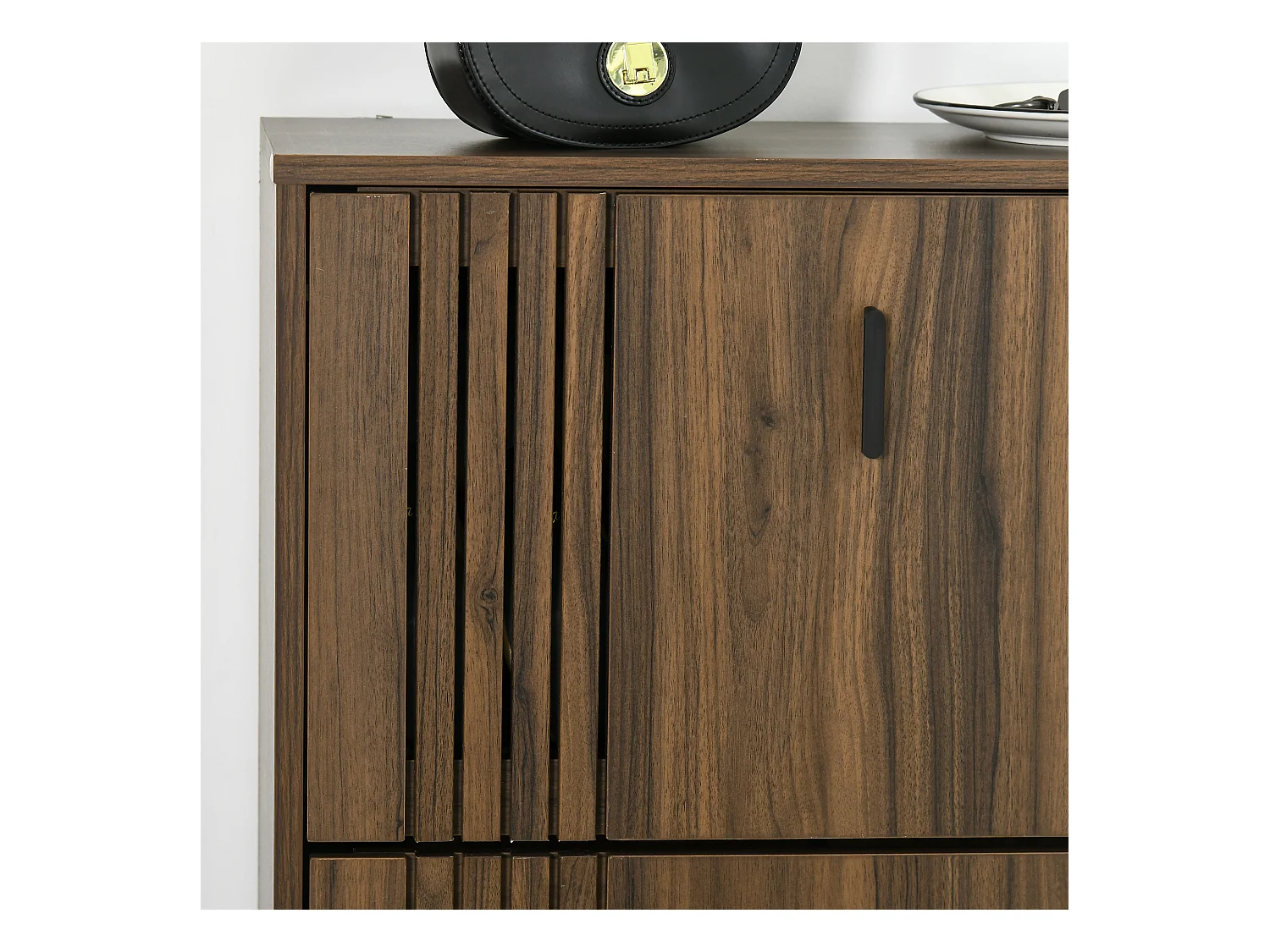 Mobile scarpiera a 3 livelli con ripiani interni regolabili