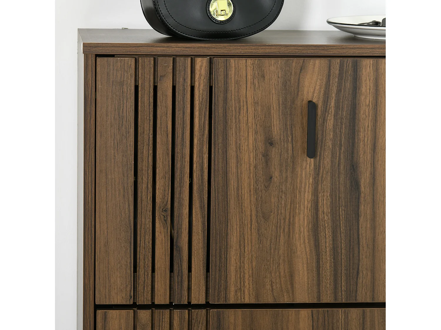 Mobile scarpiera a 3 livelli con ripiani interni regolabili