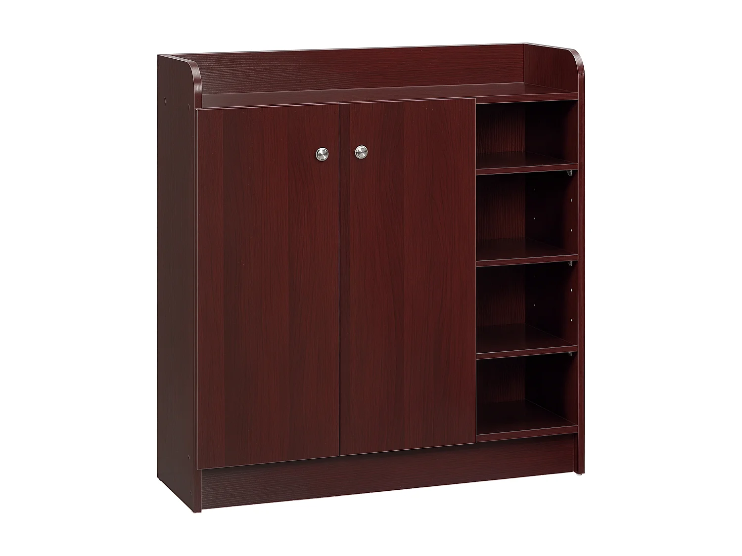 Armadio scarpiera salvaspazio e moderna in legno color caffè